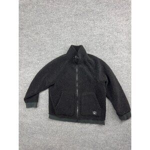Sam Edelman Popcorn Faux Shearling Jacket Women's S Black Teddy Full Zip